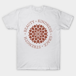 Dahlia Flower Meaning in Cinnamon T-Shirt